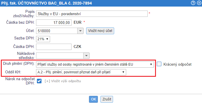 RCH-FAP-položka
